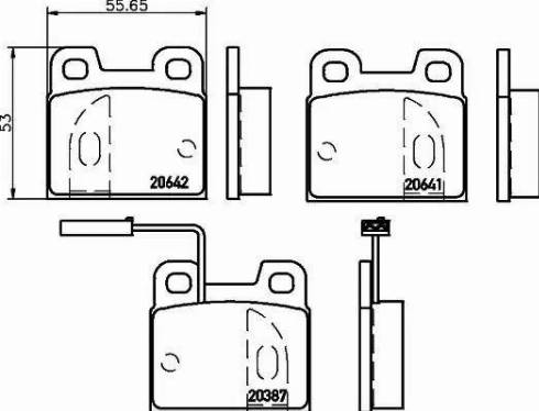 HELLA PAGID 8DB 355 007-621 - Kit de plaquettes de frein, frein à disque cwaw.fr