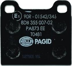 HELLA PAGID 8DB 355 007-021 - Kit de plaquettes de frein, frein à disque cwaw.fr