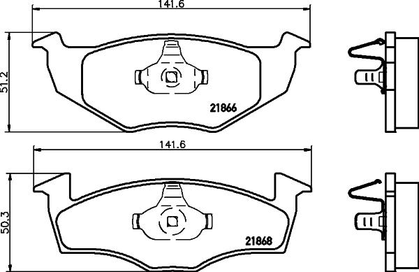 HELLA PAGID 8DB 355 007-891 - Kit de plaquettes de frein, frein à disque cwaw.fr