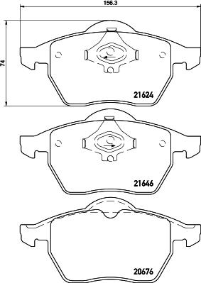 HELLA PAGID 8DB 355 007-881 - Kit de plaquettes de frein, frein à disque cwaw.fr