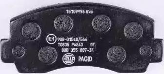 HELLA PAGID 8DB 355 007-241 - Kit de plaquettes de frein, frein à disque cwaw.fr