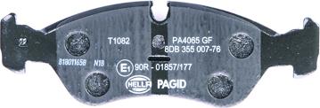 HELLA PAGID 8DB 355 007-761 - Kit de plaquettes de frein, frein à disque cwaw.fr