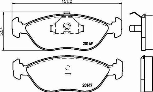 HELLA PAGID 8DB 355 007-781 - Kit de plaquettes de frein, frein à disque cwaw.fr