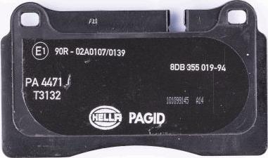 HELLA PAGID 8DB 355 019-941 - Kit de plaquettes de frein, frein à disque cwaw.fr