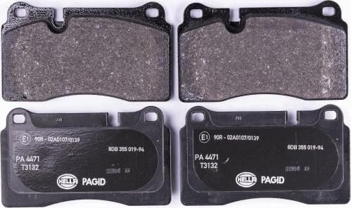 HELLA PAGID 8DB 355 019-941 - Kit de plaquettes de frein, frein à disque cwaw.fr