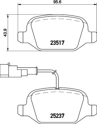 HELLA PAGID 8DB 355 019-961 - Kit de plaquettes de frein, frein à disque cwaw.fr