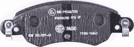 HELLA PAGID 8DB 355 019-431 - Kit de plaquettes de frein, frein à disque cwaw.fr