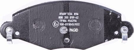 HELLA PAGID 8DB 355 019-421 - Kit de plaquettes de frein, frein à disque cwaw.fr