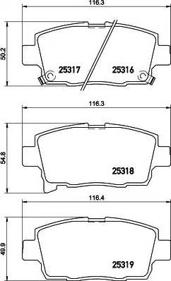 HELLA T2143 - Kit de plaquettes de frein, frein à disque cwaw.fr