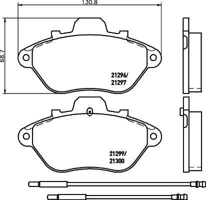 HELLA PAGID 8DB 355 019-001 - Kit de plaquettes de frein, frein à disque cwaw.fr