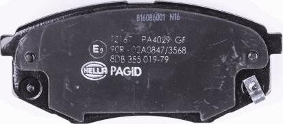 HELLA PAGID 8DB 355 019-791 - Kit de plaquettes de frein, frein à disque cwaw.fr