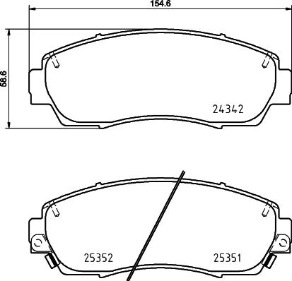 HELLA PAGID 8DB 355 019-761 - Kit de plaquettes de frein, frein à disque cwaw.fr