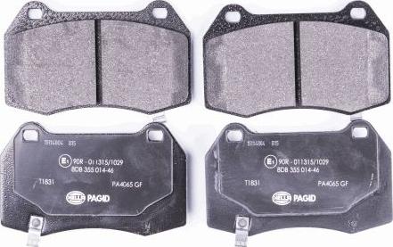 HELLA PAGID 8DB 355 014-461 - Kit de plaquettes de frein, frein à disque cwaw.fr