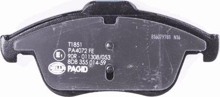 HELLA PAGID 8DB 355 014-591 - Kit de plaquettes de frein, frein à disque cwaw.fr