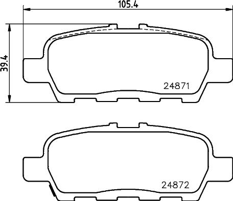 HELLA PAGID 8DB 355 014-561 - Kit de plaquettes de frein, frein à disque cwaw.fr