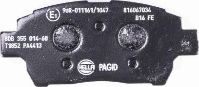 HELLA PAGID 8DB 355 014-601 - Kit de plaquettes de frein, frein à disque cwaw.fr