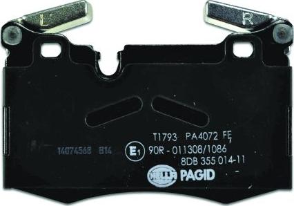 HELLA PAGID 8DB 355 014-111 - Kit de plaquettes de frein, frein à disque cwaw.fr