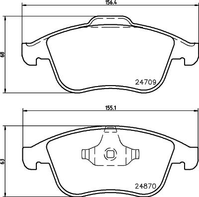 HELLA PAGID 8DB 355 014-801 - Kit de plaquettes de frein, frein à disque cwaw.fr