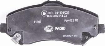 HELLA PAGID 8DB 355 014-231 - Kit de plaquettes de frein, frein à disque cwaw.fr