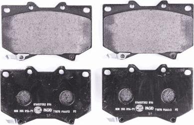 HELLA PAGID 8DB 355 014-711 - Kit de plaquettes de frein, frein à disque cwaw.fr