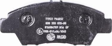 HELLA PAGID 8DB 355 015-001 - Kit de plaquettes de frein, frein à disque cwaw.fr