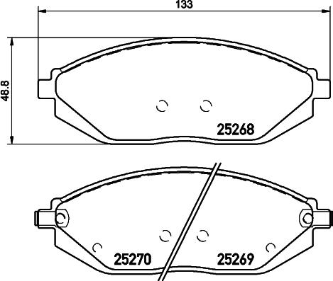 HELLA PAGID 8DB 355 015-771 - Kit de plaquettes de frein, frein à disque cwaw.fr