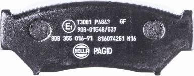 HELLA PAGID 8DB 355 016-911 - Kit de plaquettes de frein, frein à disque cwaw.fr