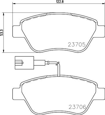 HELLA PAGID 8DB 355 016-071 - Kit de plaquettes de frein, frein à disque cwaw.fr