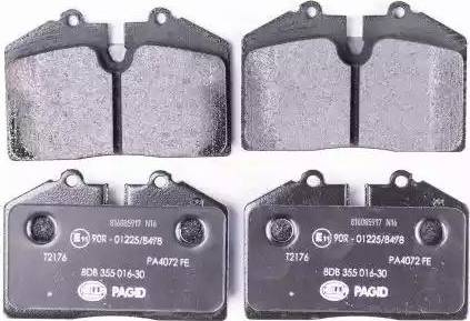 HELLA PAGID 8DB 355 016-301 - Kit de plaquettes de frein, frein à disque cwaw.fr