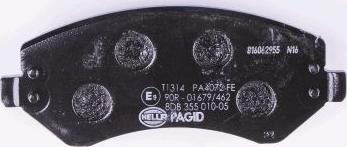 HELLA PAGID 8DB 355 010-051 - Kit de plaquettes de frein, frein à disque cwaw.fr