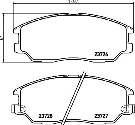 HELLA PAGID 8DB 355 010-861 - Kit de plaquettes de frein, frein à disque cwaw.fr