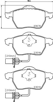 HELLA PAGID 8DB 355 010-731 - Kit de plaquettes de frein, frein à disque cwaw.fr