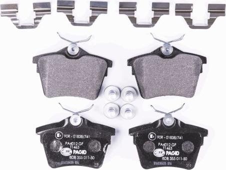 HELLA PAGID 8DB 355 011-501 - Kit de plaquettes de frein, frein à disque cwaw.fr