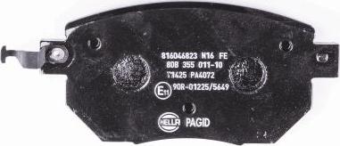 HELLA PAGID 8DB 355 011-101 - Kit de plaquettes de frein, frein à disque cwaw.fr