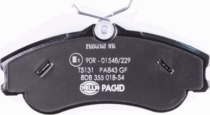 HELLA PAGID 8DB 355 018-541 - Kit de plaquettes de frein, frein à disque cwaw.fr