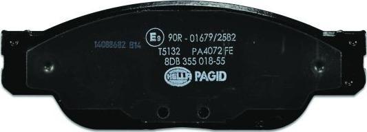 HELLA PAGID 8DB 355 018-551 - Kit de plaquettes de frein, frein à disque cwaw.fr