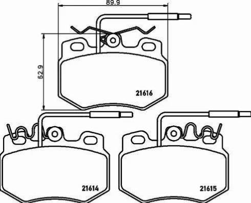 HELLA PAGID 8DB 355 018-091 - Kit de plaquettes de frein, frein à disque cwaw.fr