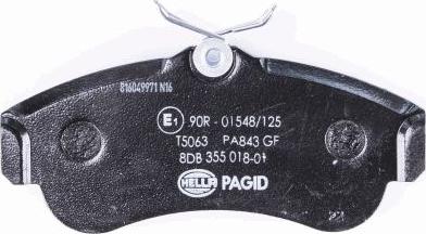 HELLA PAGID 8DB 355 018-011 - Kit de plaquettes de frein, frein à disque cwaw.fr