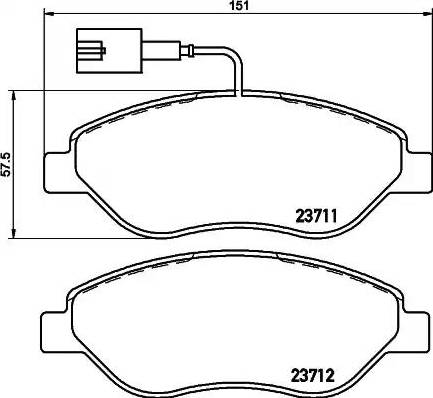 HELLA PAGID 8DB 355 018-841 - Kit de plaquettes de frein, frein à disque cwaw.fr