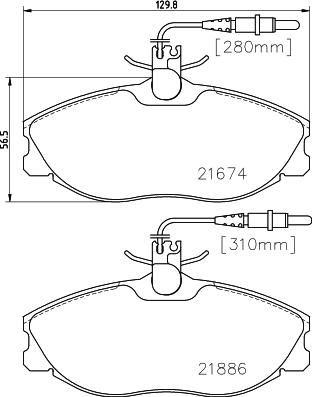 HELLA PAGID 8DB 355 018-221 - Kit de plaquettes de frein, frein à disque cwaw.fr