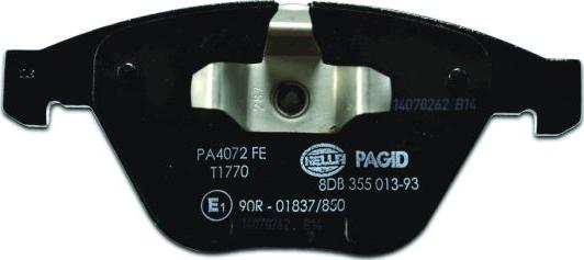 HELLA PAGID 8DB 355 013-931 - Kit de plaquettes de frein, frein à disque cwaw.fr