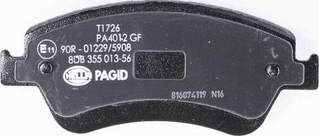 HELLA PAGID 8DB 355 013-561 - Kit de plaquettes de frein, frein à disque cwaw.fr