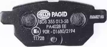 HELLA PAGID 8DB 355 013-581 - Kit de plaquettes de frein, frein à disque cwaw.fr