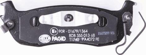 HELLA PAGID 8DB 355 013-681 - Kit de plaquettes de frein, frein à disque cwaw.fr