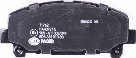 HELLA PAGID 8DB 355 013-881 - Kit de plaquettes de frein, frein à disque cwaw.fr