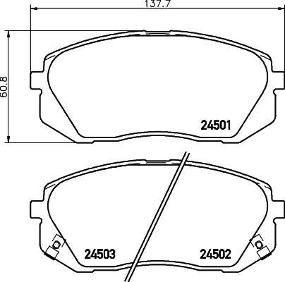 HELLA PAGID 8DB 355 012-961 - Kit de plaquettes de frein, frein à disque cwaw.fr