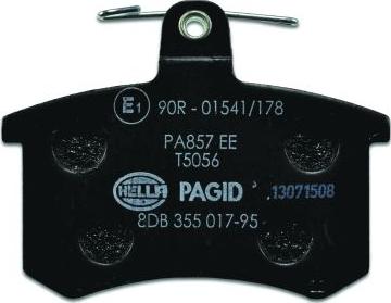 HELLA PAGID 8DB 355 017-951 - Kit de plaquettes de frein, frein à disque cwaw.fr