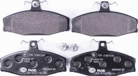 HELLA PAGID 8DB 355 017-931 - Kit de plaquettes de frein, frein à disque cwaw.fr