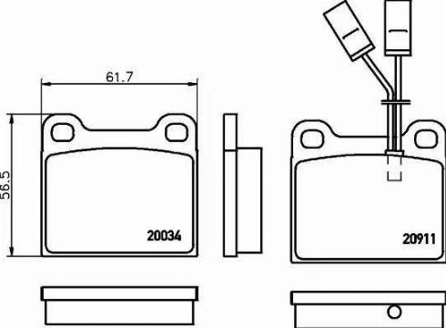 HELLA PAGID 8DB 355 017-531 - Kit de plaquettes de frein, frein à disque cwaw.fr