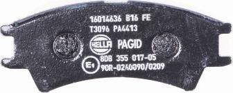 HELLA PAGID 8DB 355 017-051 - Kit de plaquettes de frein, frein à disque cwaw.fr